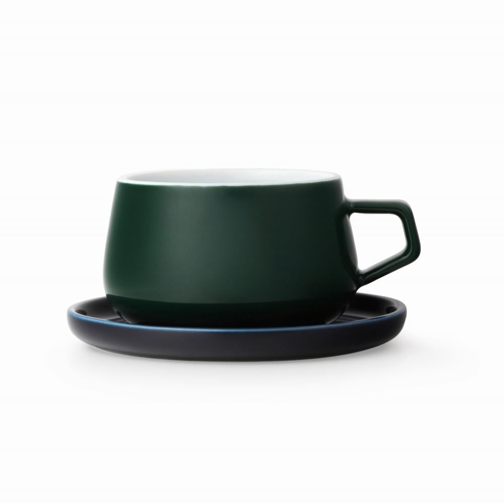 Classic Ella Tea Cup + Saucer 250 ml, Pine Green