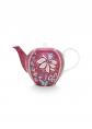 Tea Pot Large Flower Festival Dark Pink 1.6 ltr