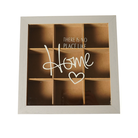 Theedoos 9 vakken 'There is no place like home'